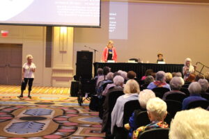 Linda Goshorn, Beth Wipperman, and JoAnn Longo  leading the Open Forum on Bylaw Revisions