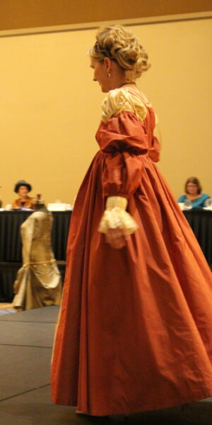 Lissa Percy wearing a baroque dress